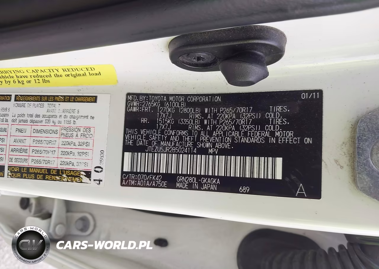 2011 Toyota 4Runner Sr5 V6 VIN:JTEZU5JR2B5024114 - 9