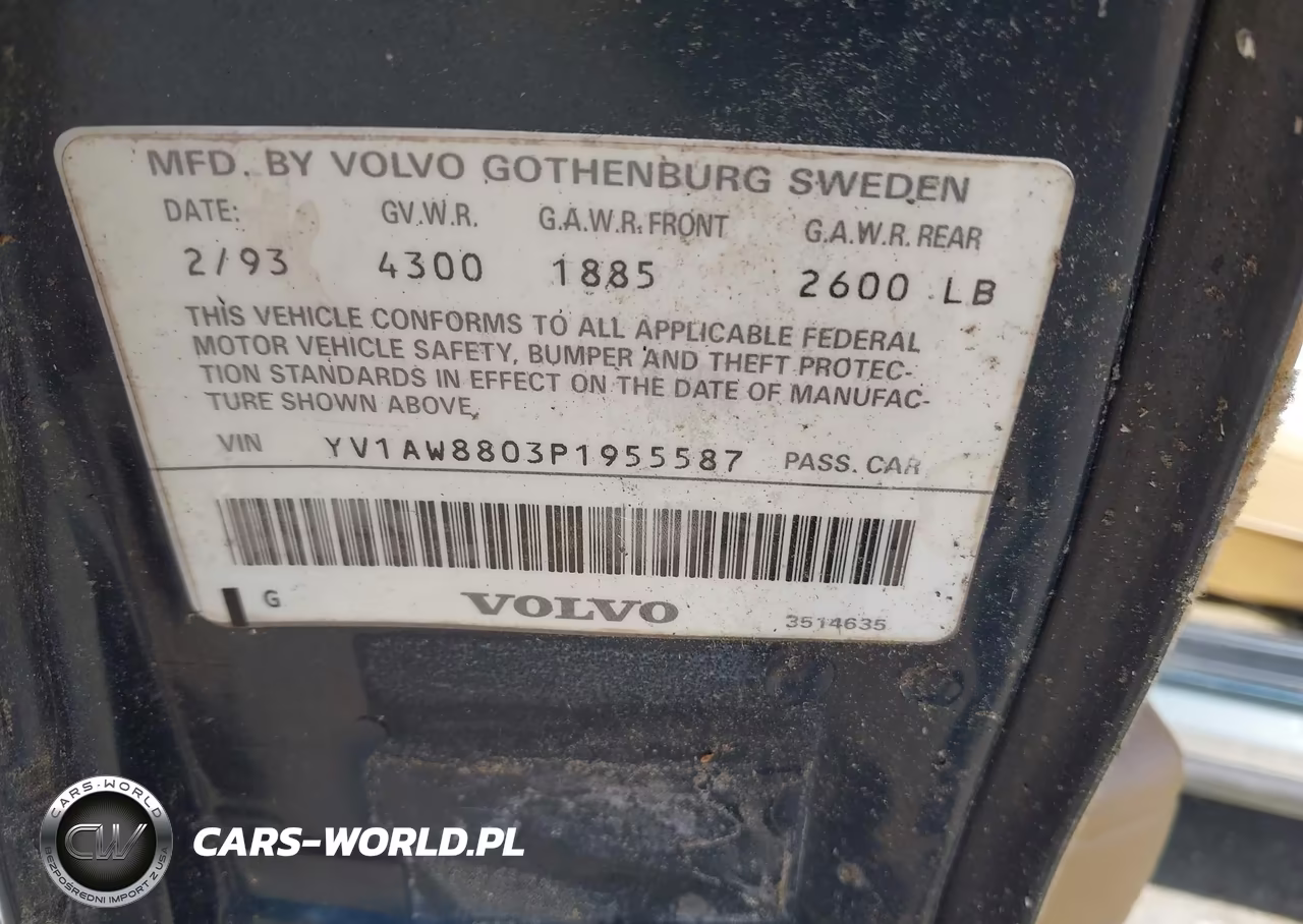 1993 Volvo 240 VIN:YV1AW8803P1955587 - 9
