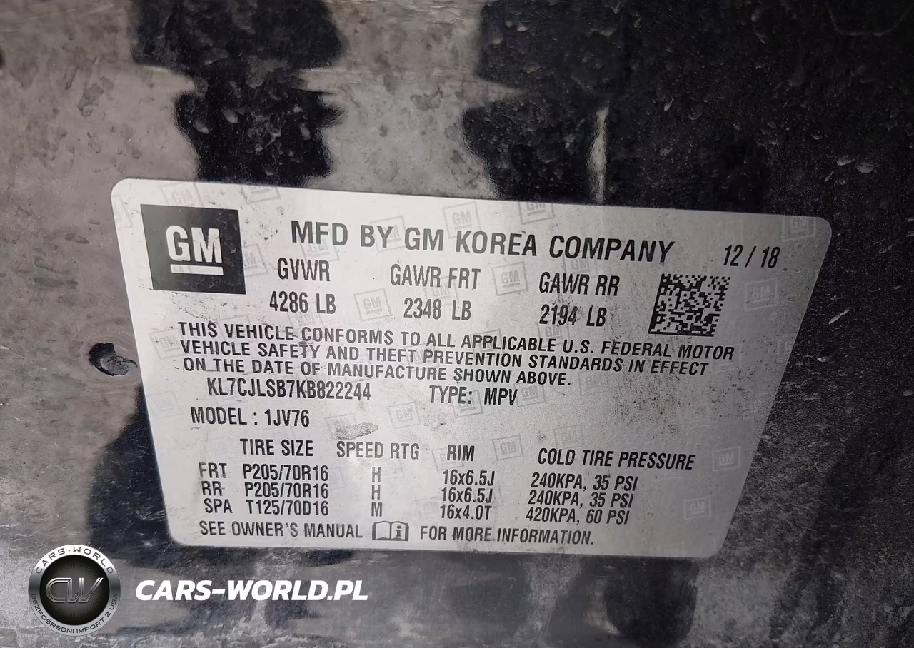 2019 Chevrolet Trax Lt VIN:KL7CJLSB7KB822244 - 9