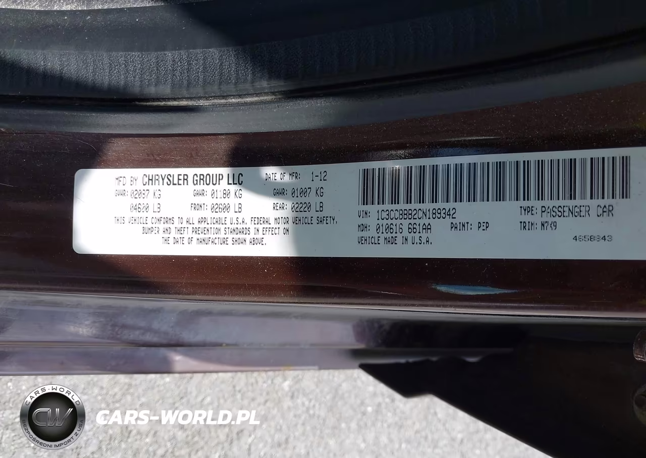 2012 Chrysler 200 Touring VIN:1C3CCBBB2CN189342 - 9