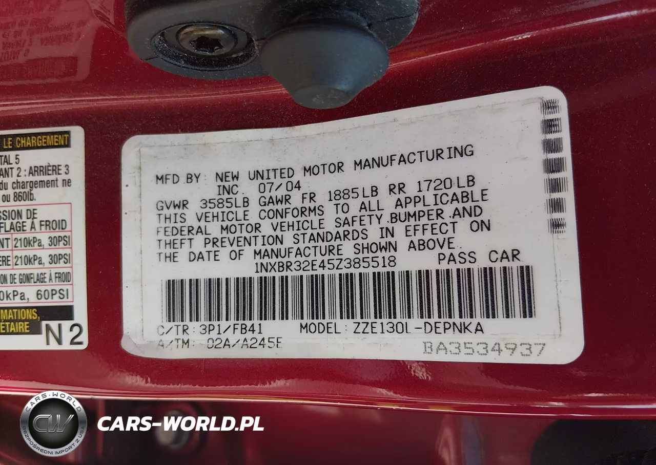 2005 Toyota Corolla Le VIN:1NXBR32E45Z385518 - 9
