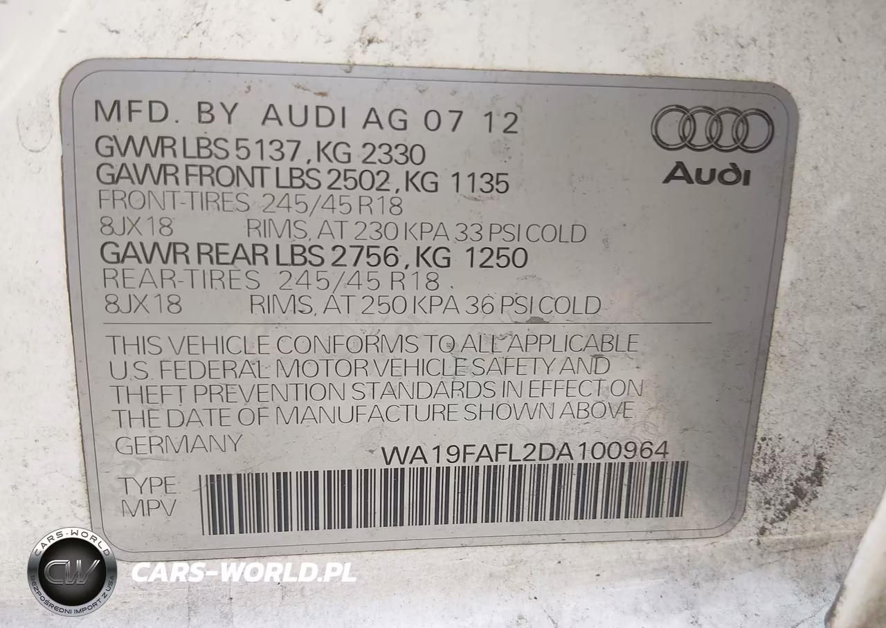 2013 Audi Allroad 2.0T Premium VIN:WA19FAFL2DA100964 - 9