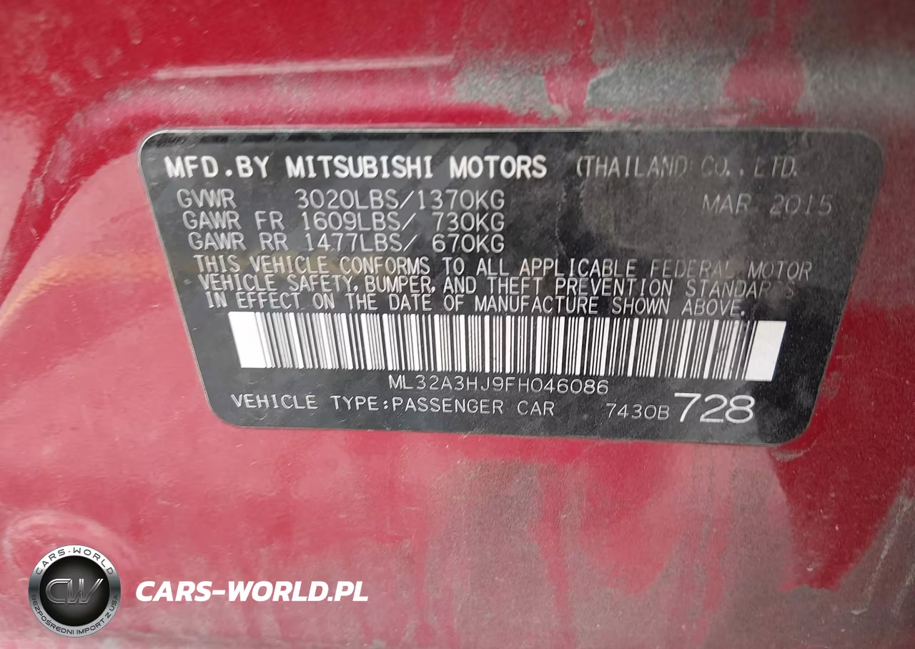 2015 Mitsubishi Mirage De VIN:ML32A3HJ9FH046086 - 9