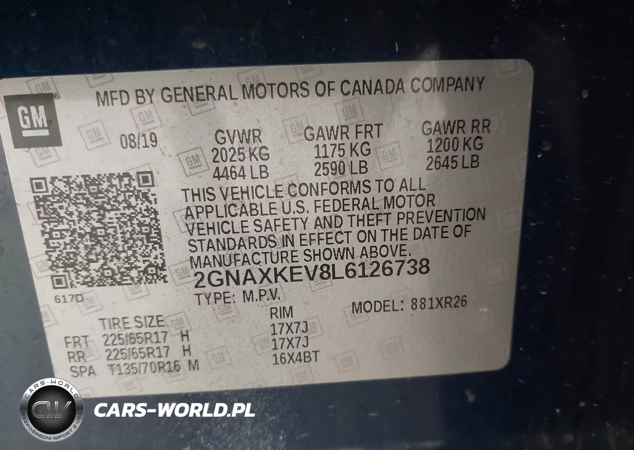 2020 Chevrolet Equinox Fwd Lt 1.5L Turbo VIN:2GNAXKEV8L6126738 - 9