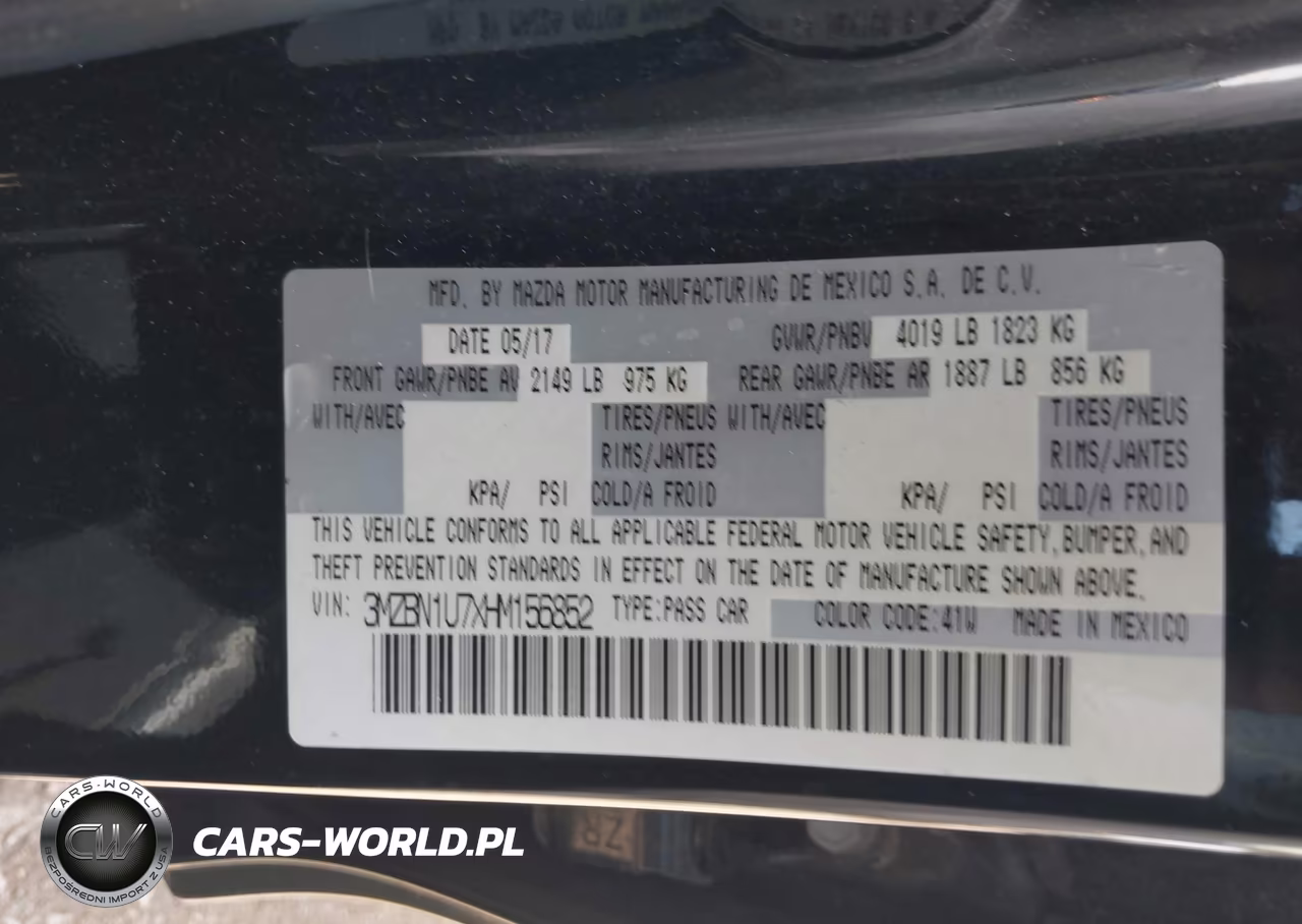 2017 Mazda Mazda3 Sport VIN:3MZBN1U7XHM156852 - 9
