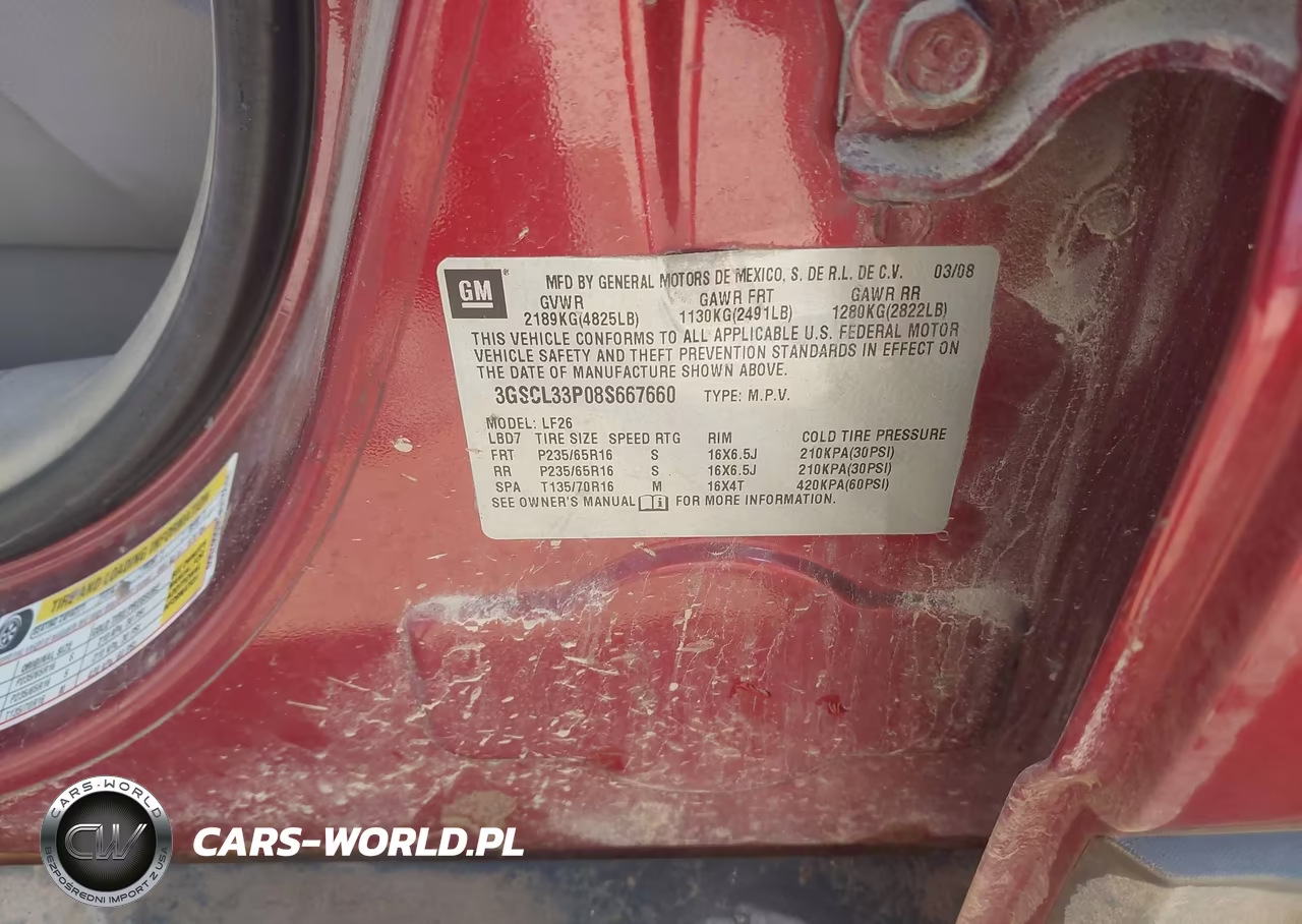 2008 Saturn Vue 4-Cyl Xe VIN:3GSCL33P08S667660 - 9