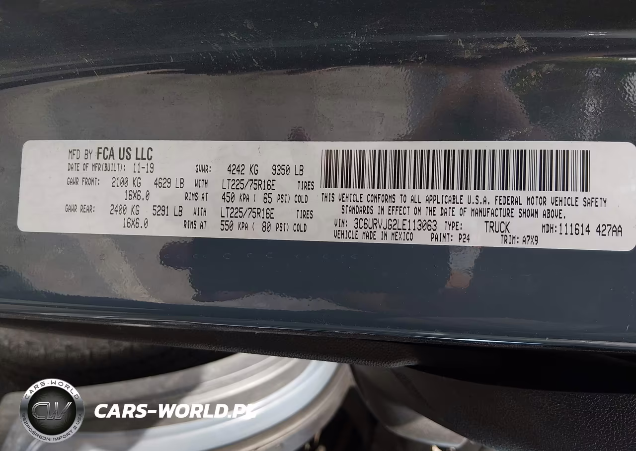 2020 Ram Promaster 3500 Cargo Van High Roof 159 Wb Ext VIN:3C6URVJG2LE113063 - 9