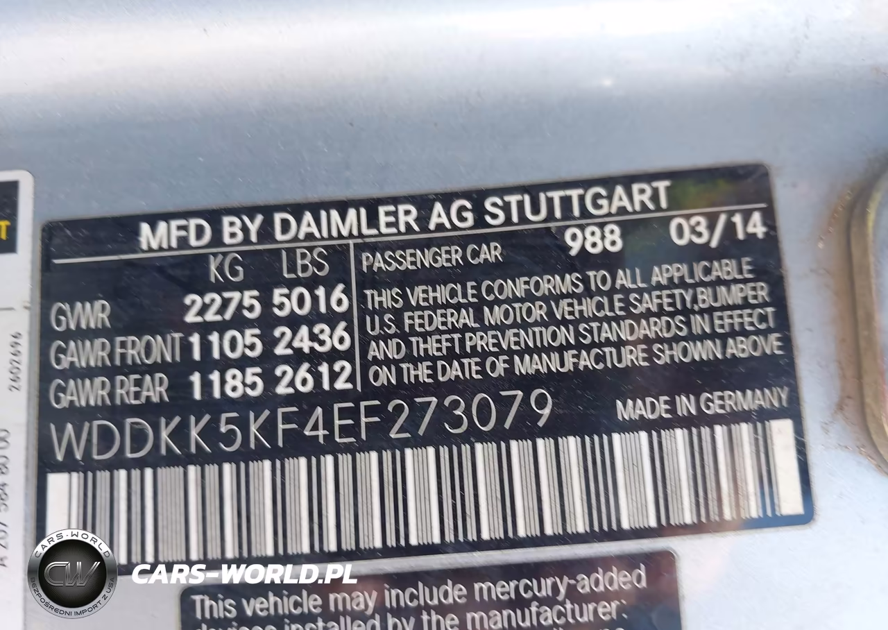 2014 Mercedes-Benz E 350 VIN:WDDKK5KF4EF273079 - 9