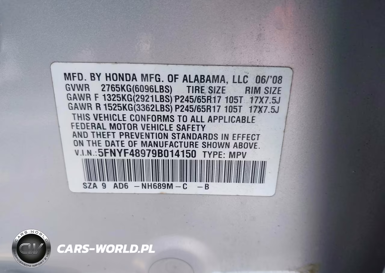 2009 Honda Pilot Touring VIN:5FNYF48979B014150 - 9