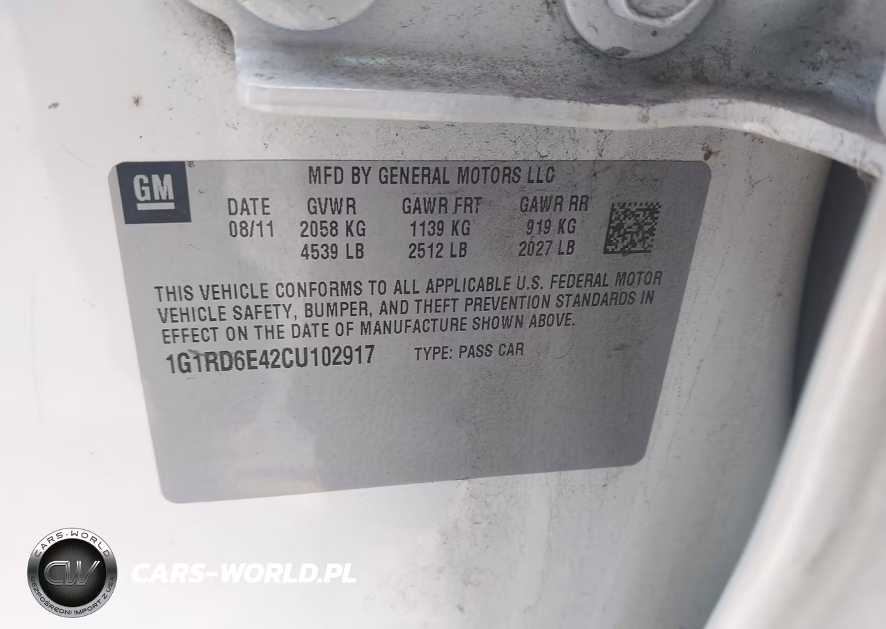 2012 Chevrolet Volt VIN:1G1RD6E42CU102917 - 9
