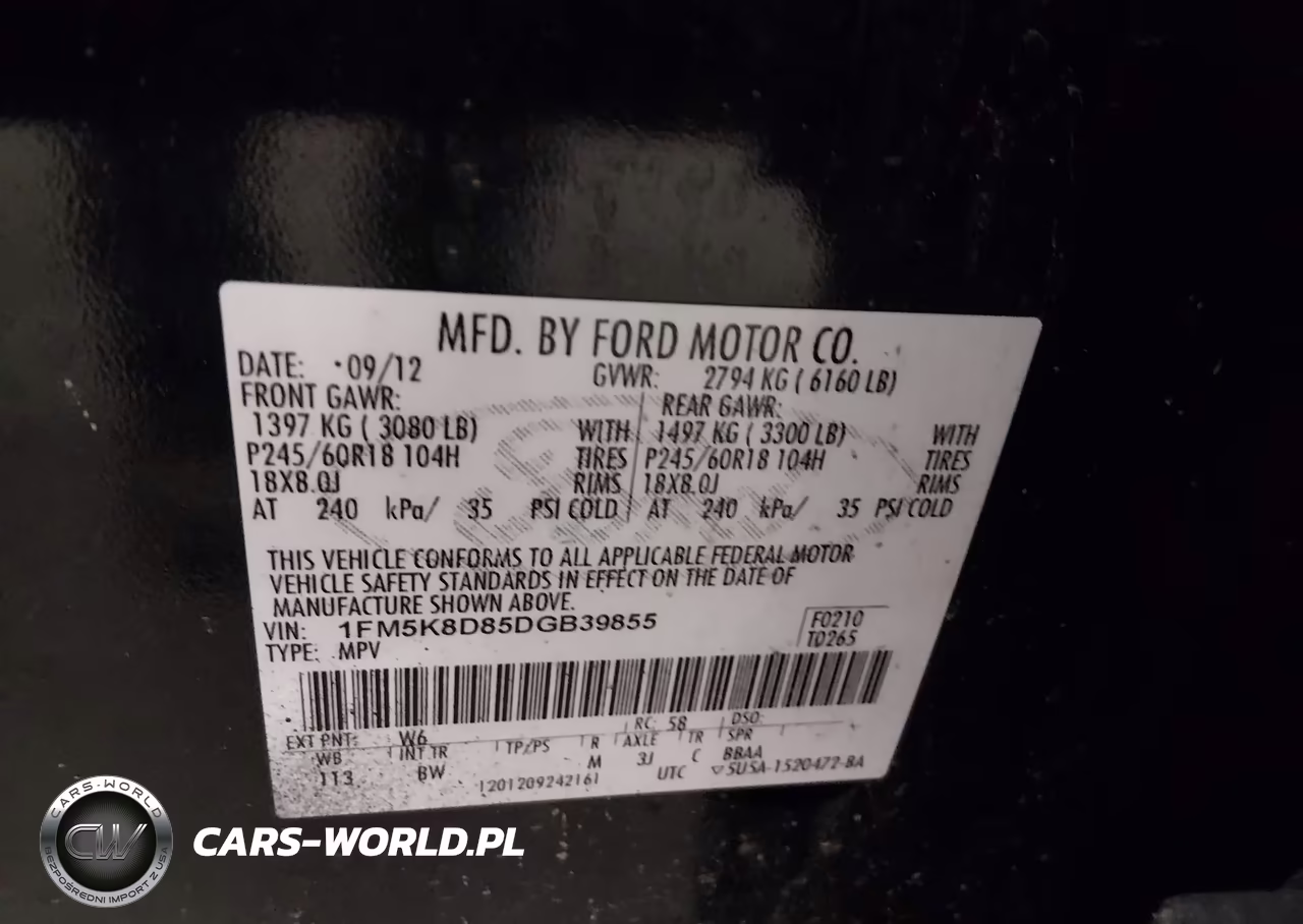 2013 Ford Explorer Xlt VIN:1FM5K8D85DGB39855 - 9