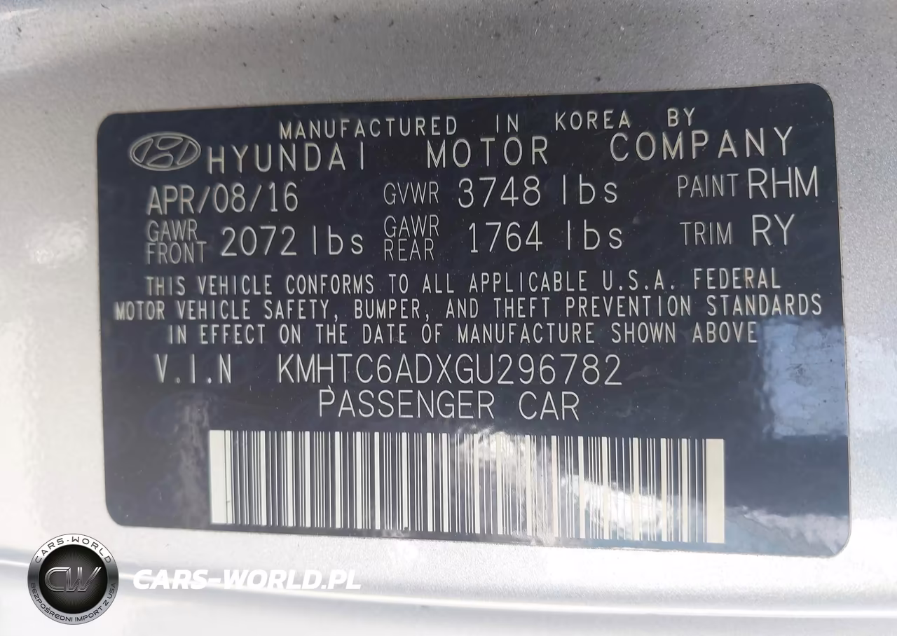 2016 Hyundai Veloster VIN:KMHTC6ADXGU296782 - 9