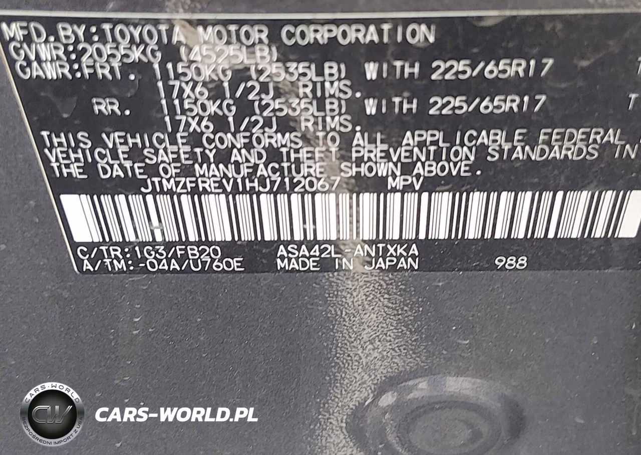 2017 Toyota Rav4 Le VIN:JTMZFREV1HJ712067 - 9