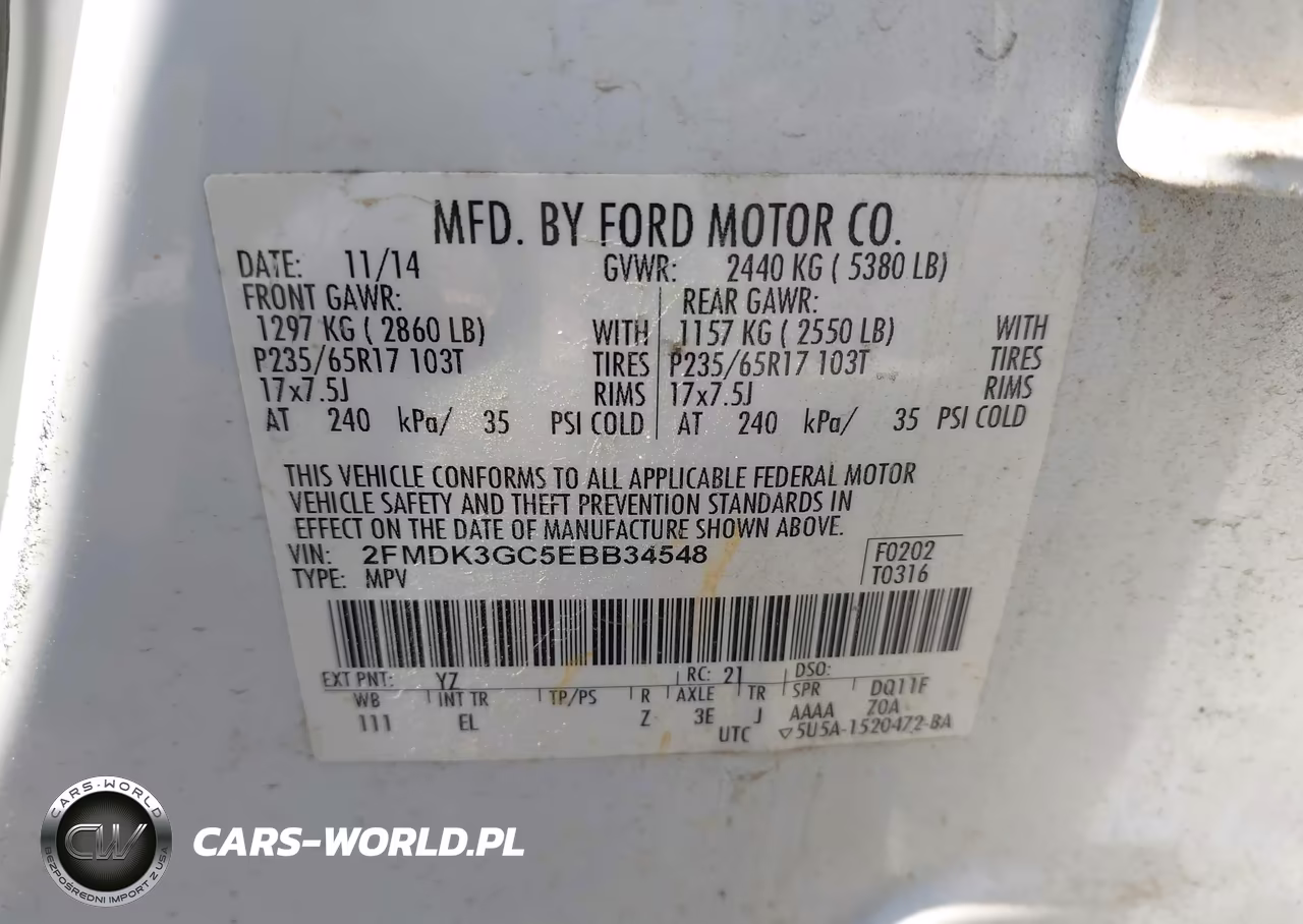 2014 Ford Edge Se VIN:2FMDK3GC5EBB34548 - 9