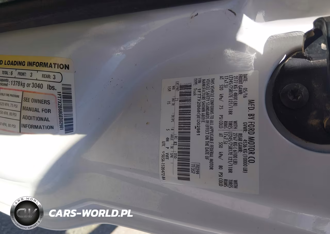 2016 Ford F-250 VIN:1FT7X2B68GED02981 - 9