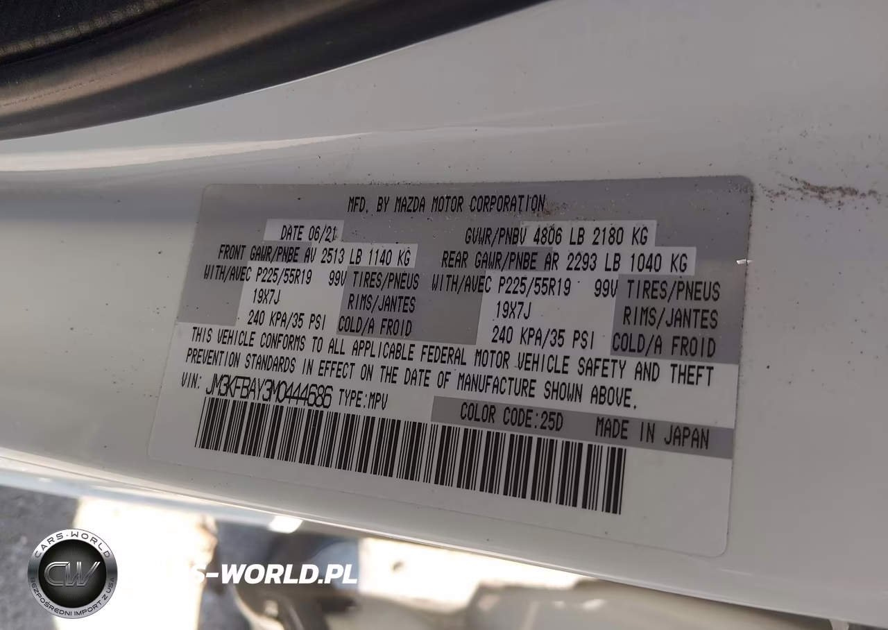 2021 Mazda Cx-5 Grand Touring Reserve VIN:JM3KFBAY3M0444686 - 9