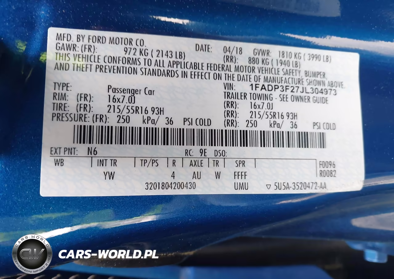 2018 Ford Focus Se VIN:1FADP3F27JL304973 - 9