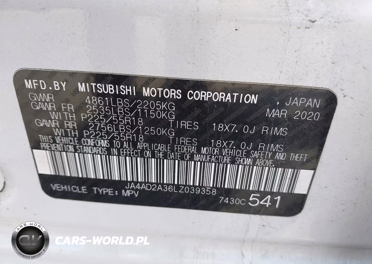 2020 Mitsubishi Outlander Es 2.4 VIN:JA4AD2A36LZ039358 - 9
