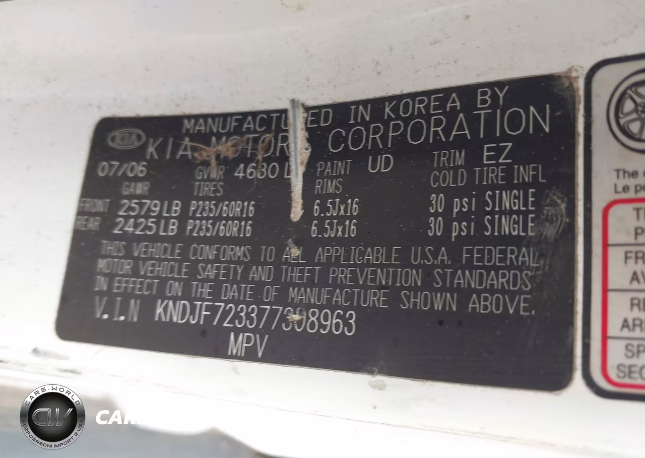 2007 Kia Sportage Ex V6 VIN:KNDJF723377308963 - 9