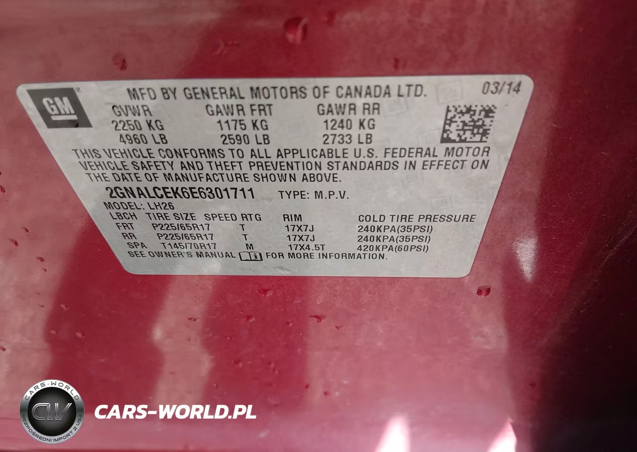 2014 Chevrolet Equinox Lt VIN:2GNALCEK6E6301711 - 9