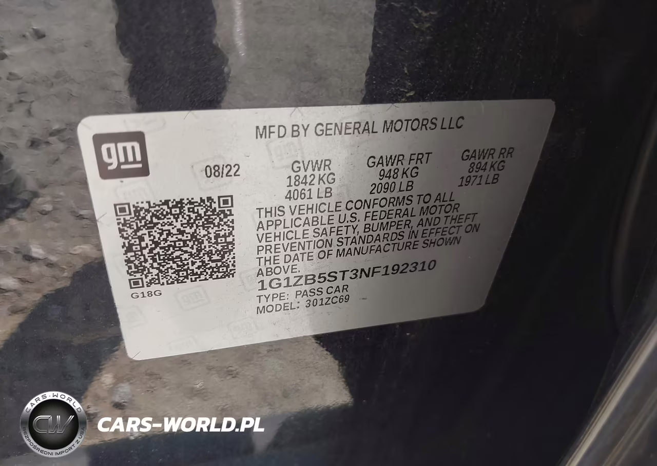2022 Chevrolet Malibu Fwd Ls VIN:1G1ZB5ST3NF192310 - 9