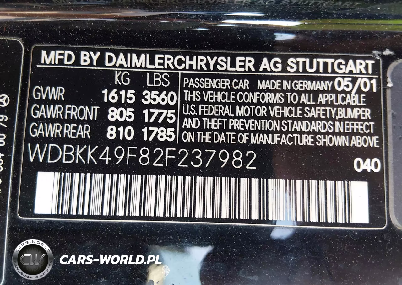2002 Mercedes-Benz Slk 230 Kompressor VIN:WDBKK49F82F237982 - 9