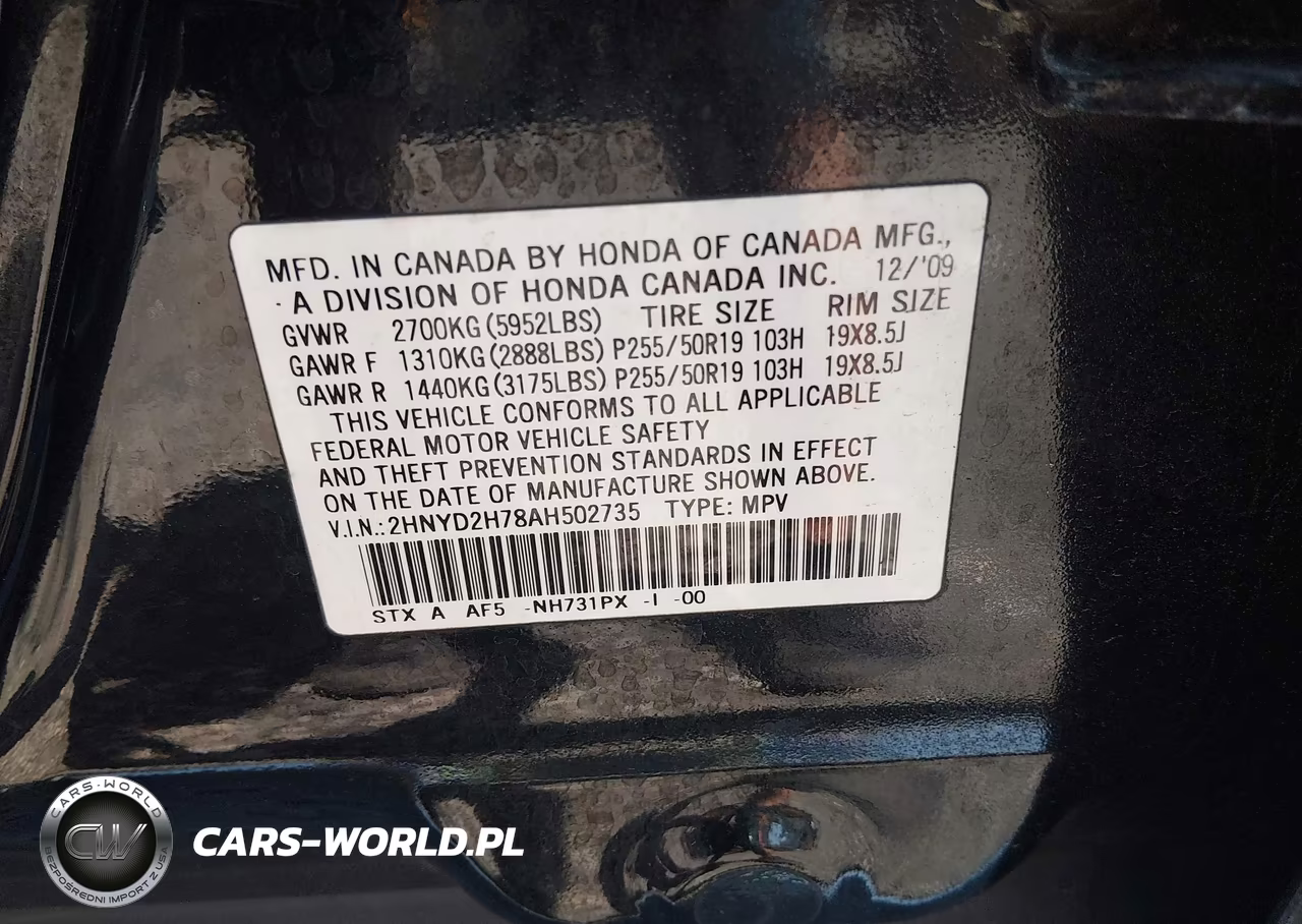 2010 Acura Mdx Advance Package VIN:2HNYD2H78AH502735 - 9
