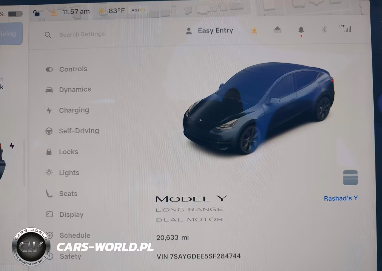 2025 Tesla Model Y Long Range Dual Motor All-Wheel Drive VIN:7SAYGDEE5SF284744 - 16
