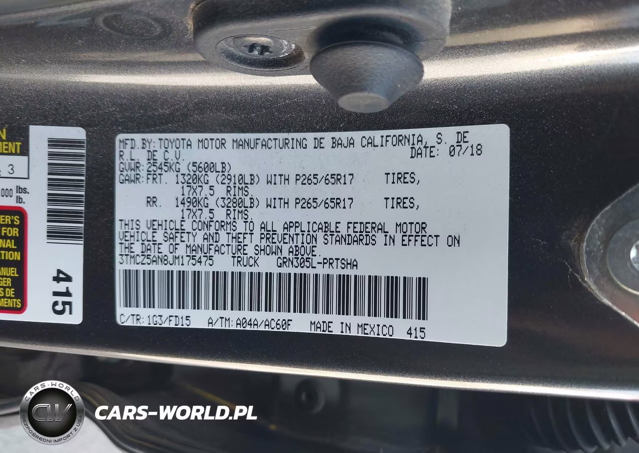 2018 Toyota Tacoma Trd Sport VIN:3TMCZ5AN8JM175475 - 9