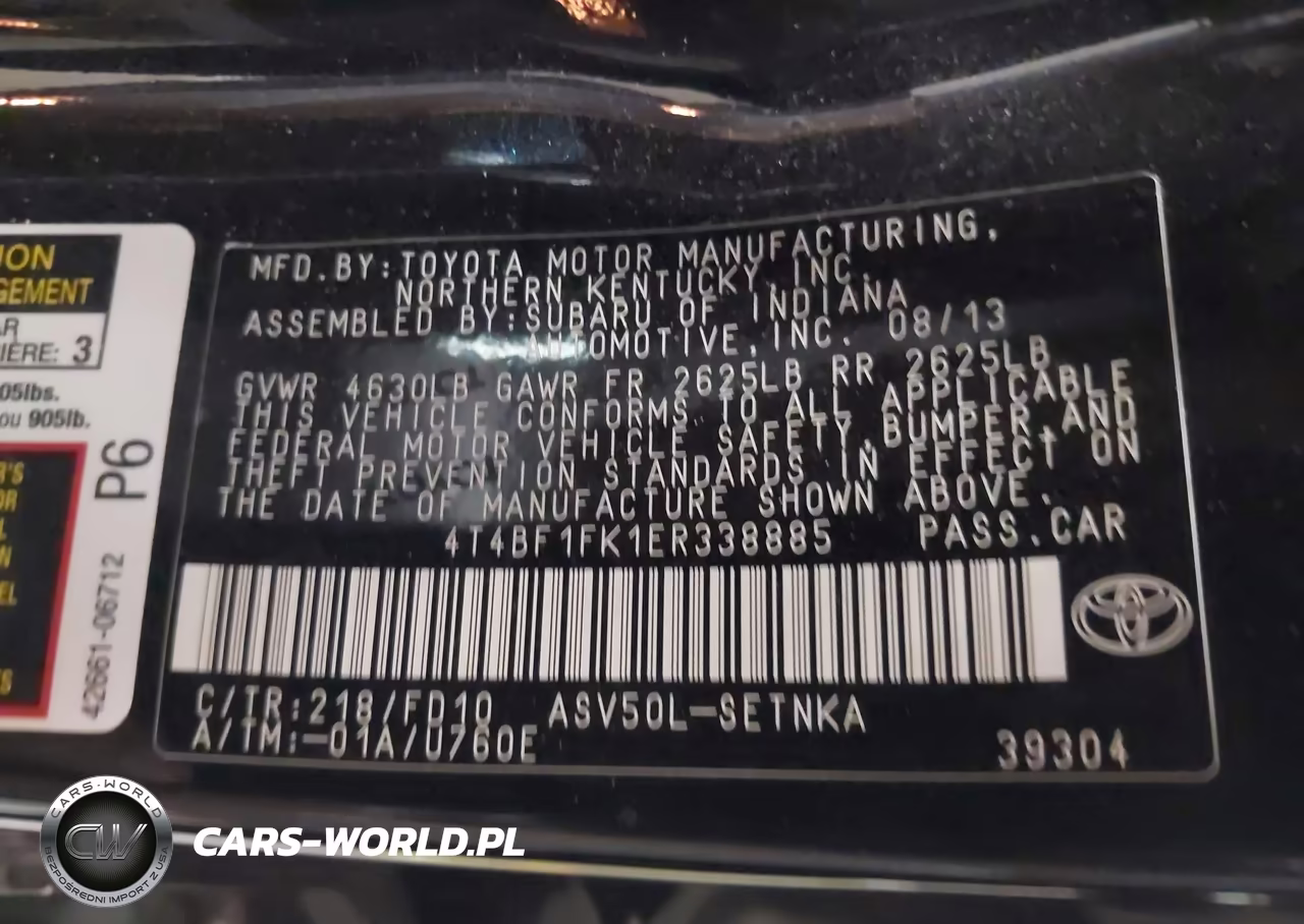 2014 Toyota Camry Le VIN:4T4BF1FK1ER338885 - 9
