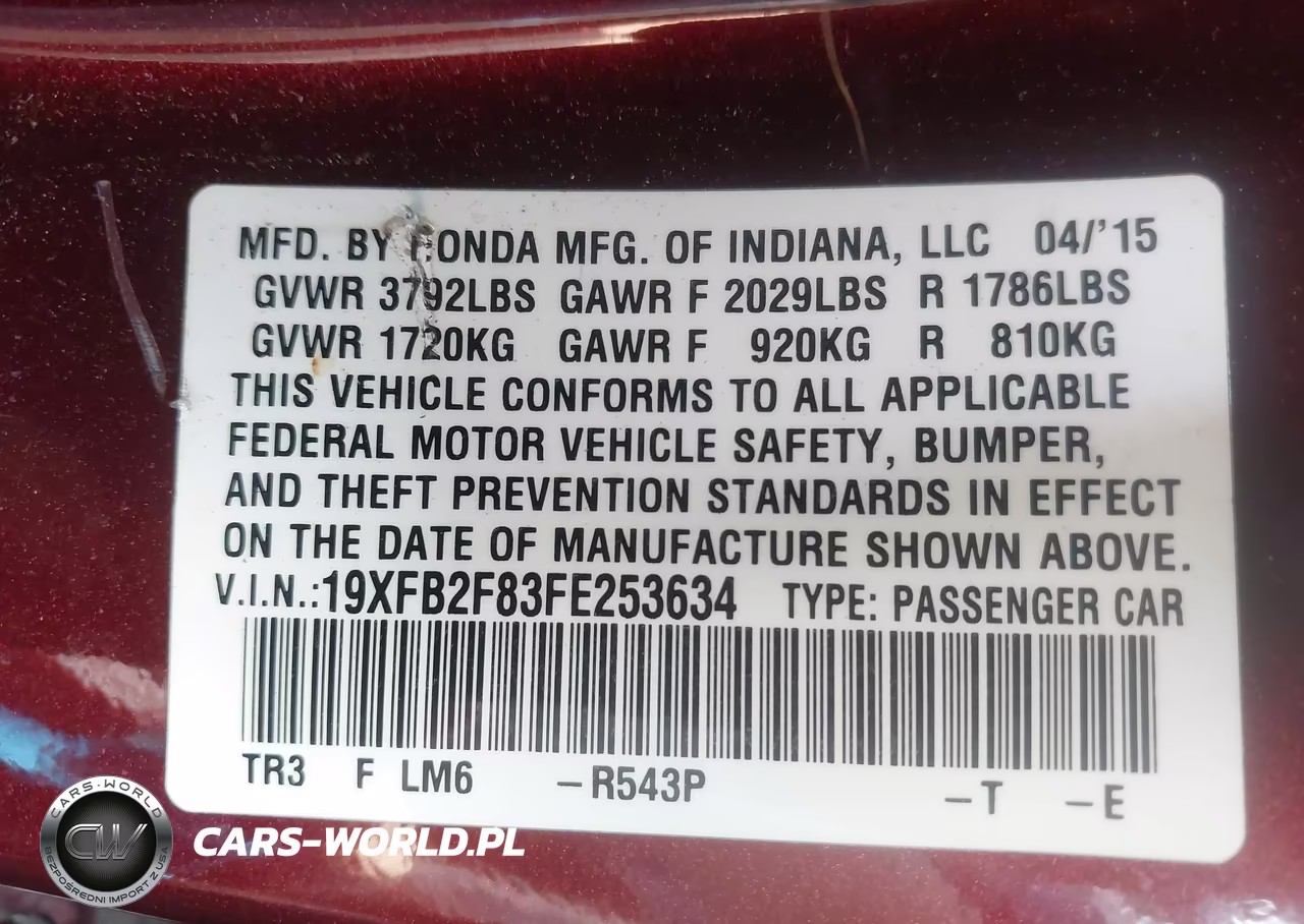 2015 Honda Civic Ex VIN:19XFB2F83FE253634 - 9