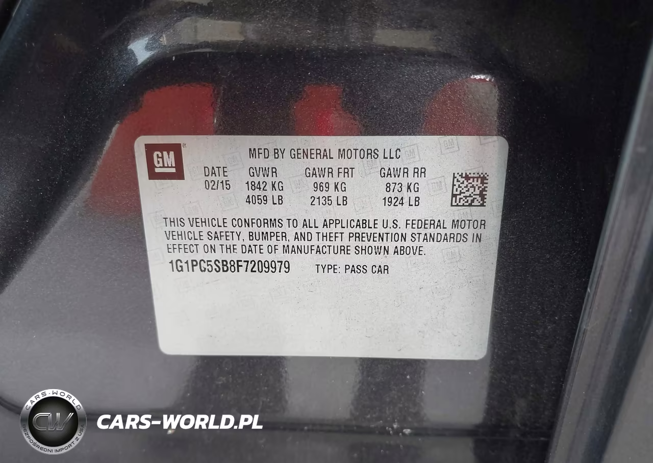 2015 Chevrolet Cruze 1Lt Auto VIN:1G1PC5SB8F7209979 - 9
