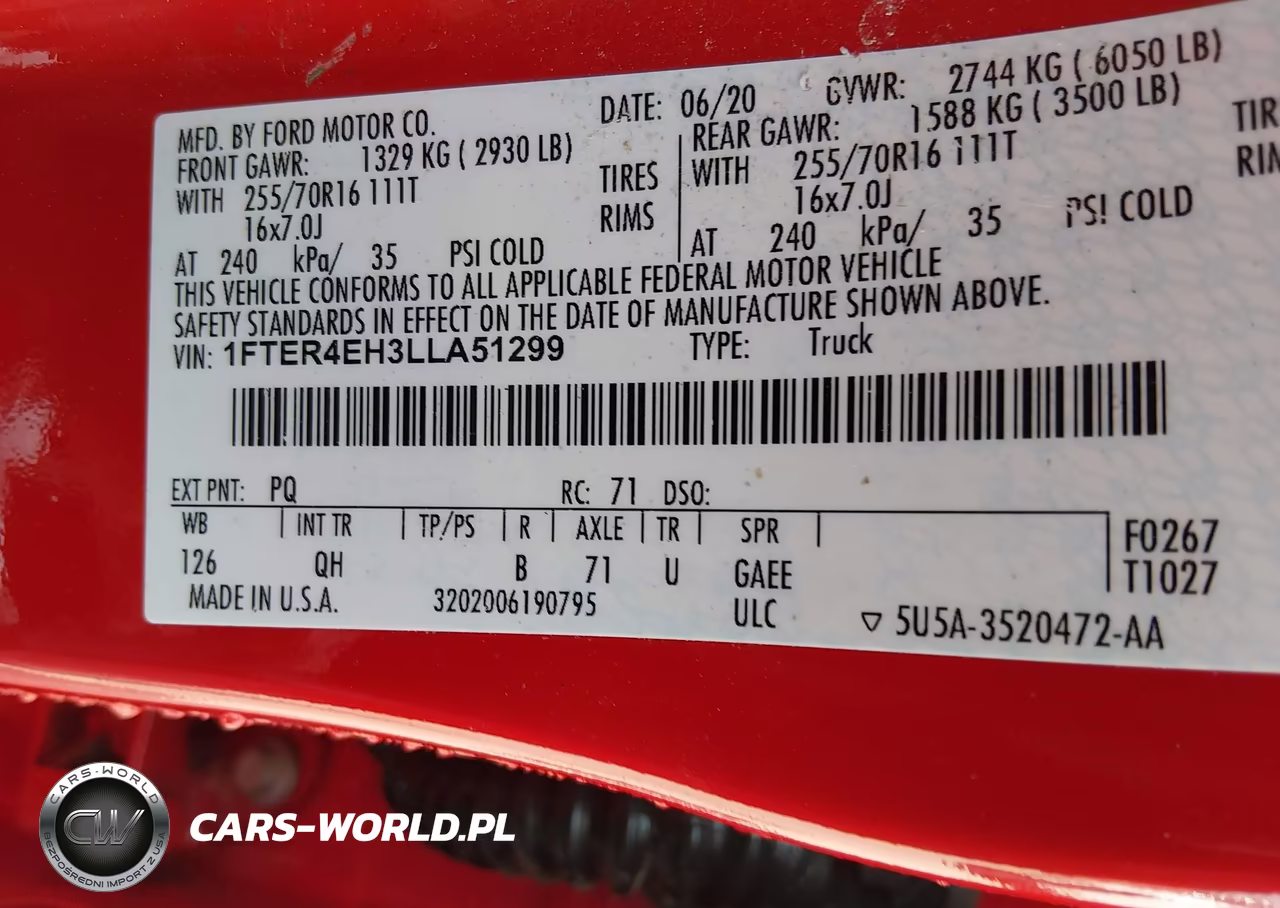 2020 Ford Ranger Xl VIN:1FTER4EH3LLA51299 - 9