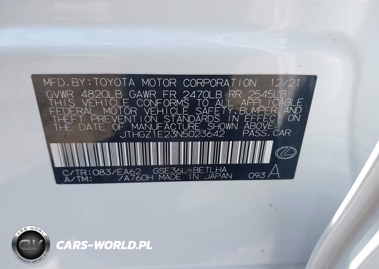 2022 Lexus Is 350 F Sport VIN:JTHGZ1E23N5023642 - 9