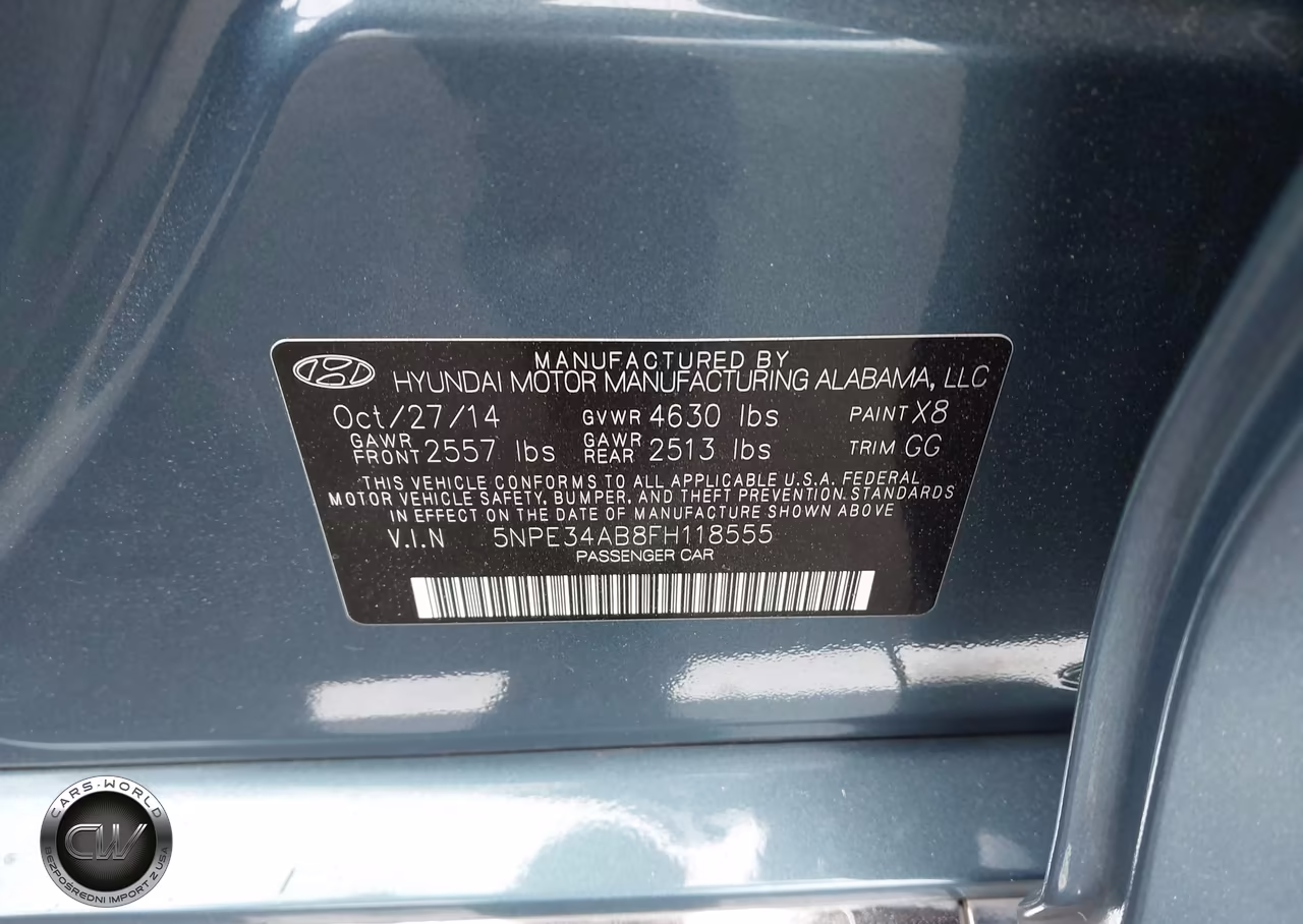 2015 Hyundai Sonata Limited 2.0T VIN:5NPE34AB8FH118555 - 9