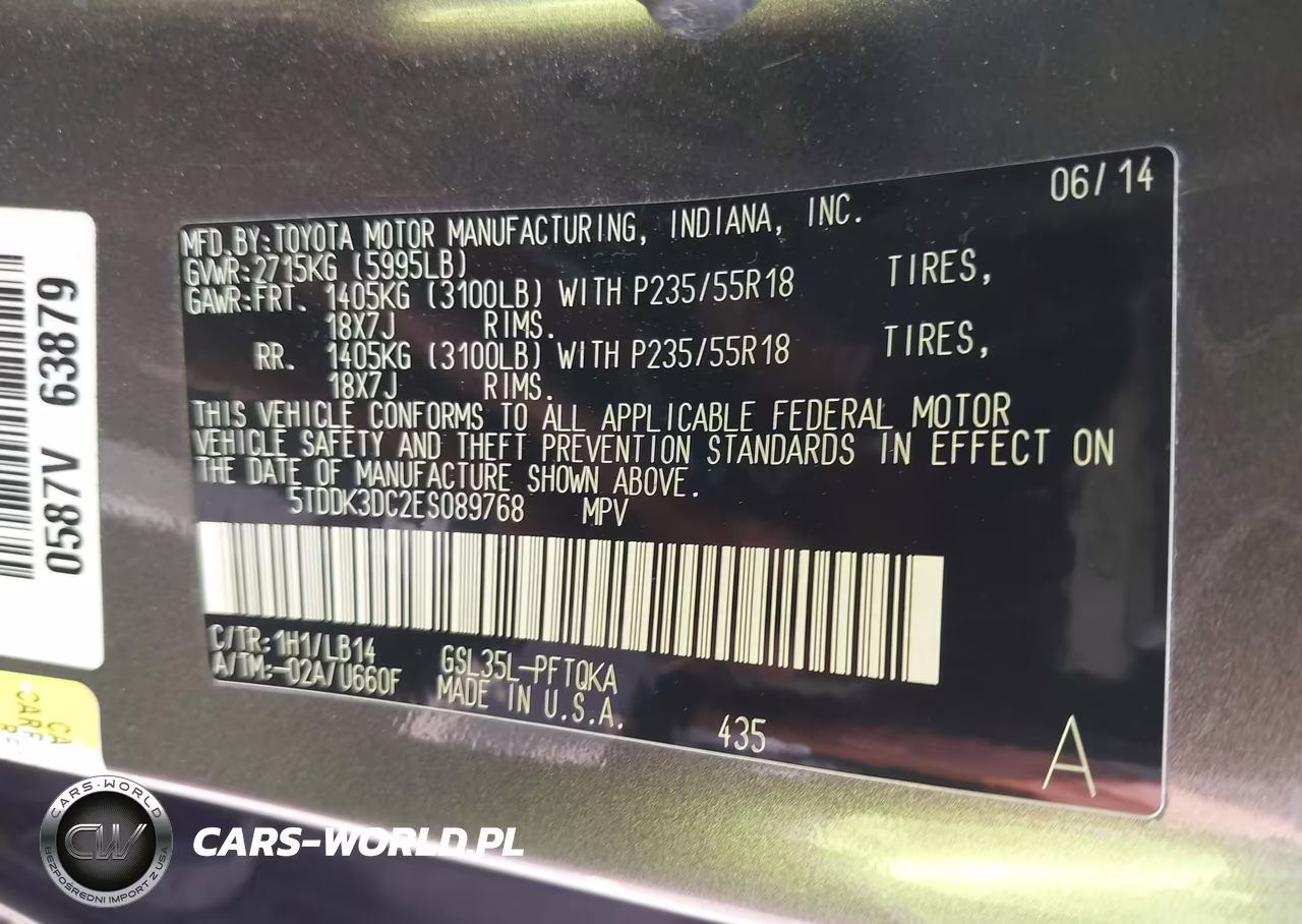 2014 Toyota Sienna Xle 7 Passenger VIN:5TDDK3DC2ES089768 - 9