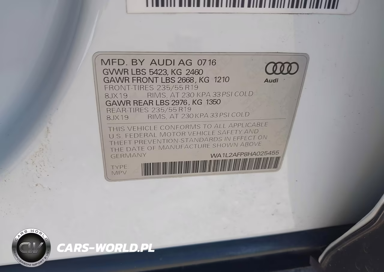 2017 Audi Q5 2.0T Premium VIN:WA1L2AFP8HA025455 - 9