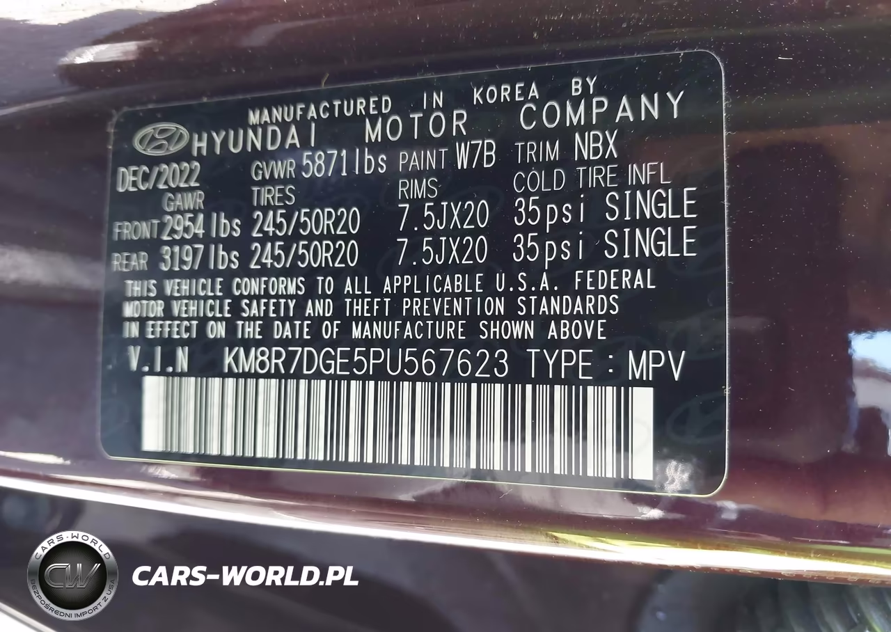 2023 Hyundai Palisade Calligraphy VIN:KM8R7DGE5PU567623 - 9