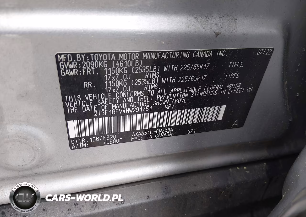 2022 Toyota Rav4 Le VIN:2T3F1RFV4NW291751 - 9