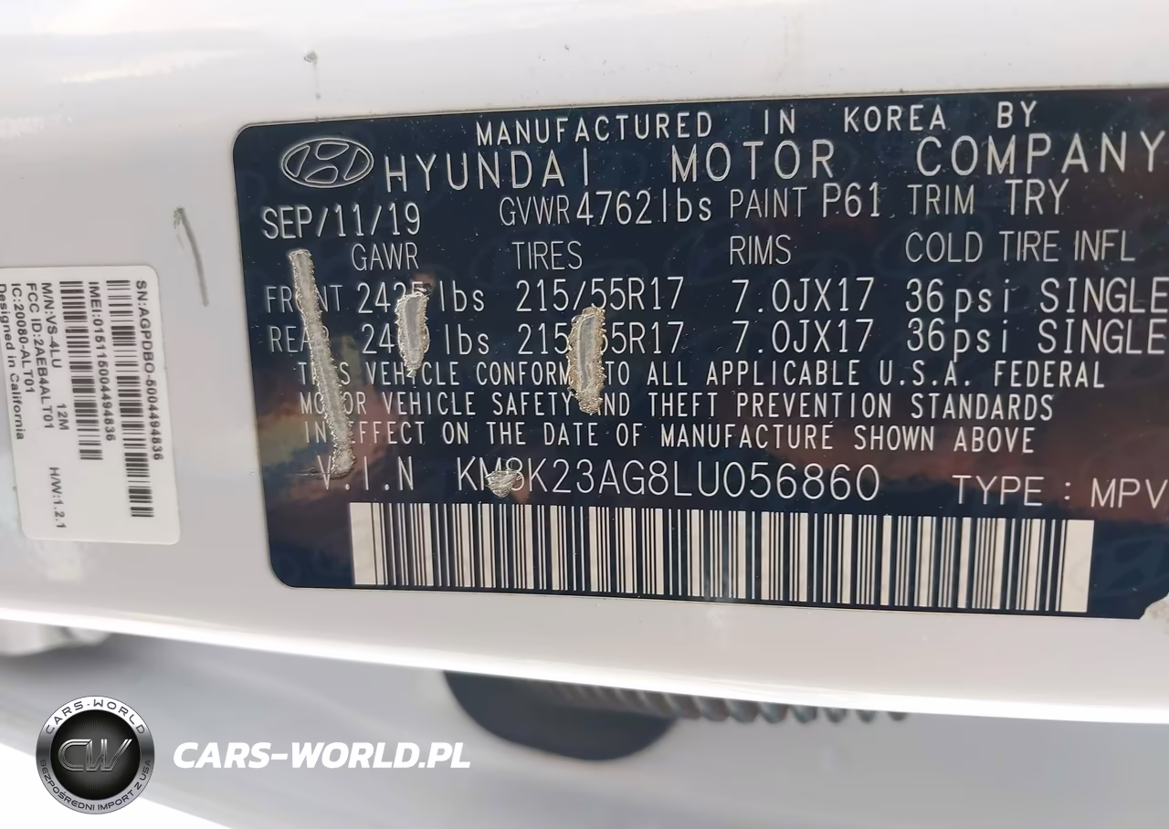 2020 Hyundai Kona Electric Sel VIN:KM8K23AG8LU056860 - 9