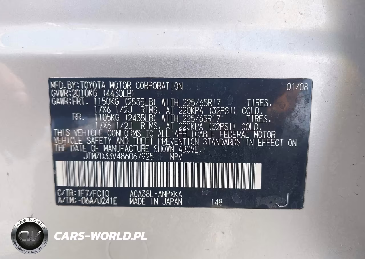 2008 Toyota Rav4 VIN:JTMZD33V486067925 - 9