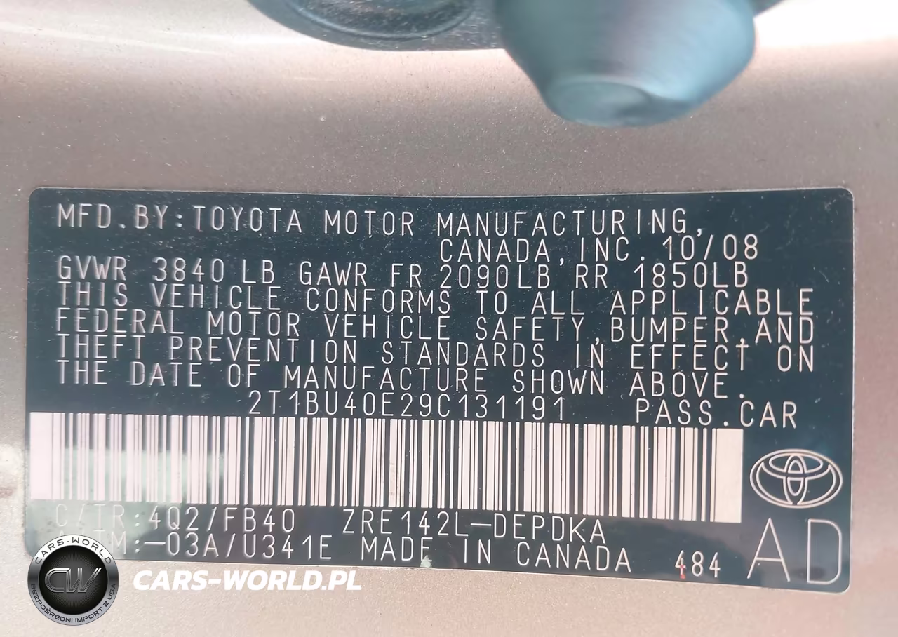 2009 Toyota Corolla Le VIN:2T1BU40E29C131191 - 9
