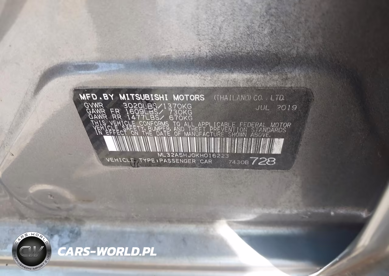 2019 Mitsubishi Mirage Le VIN:ML32A5HJ0KH016223 - 9