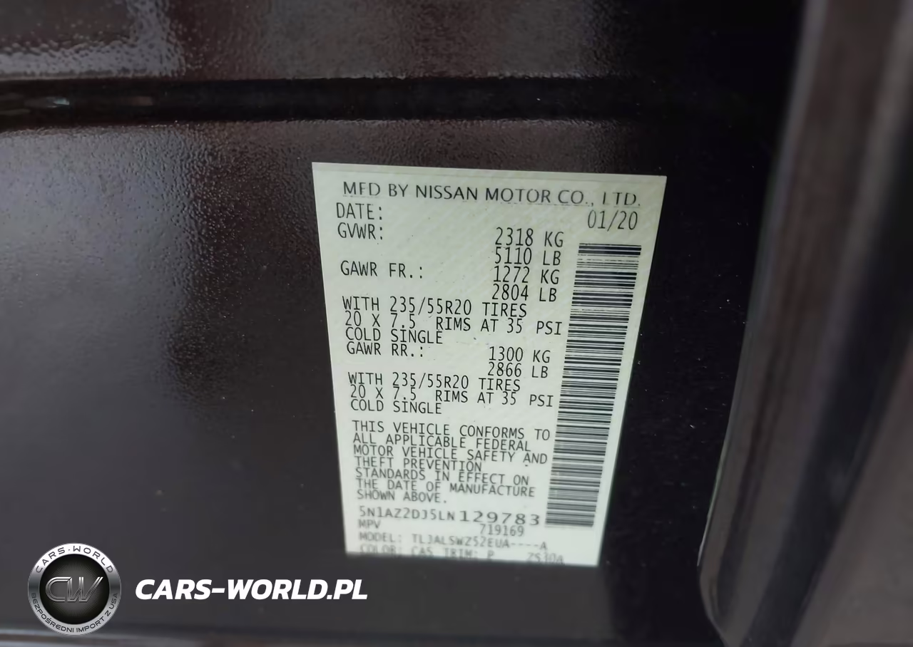 2020 Nissan Murano Platinum Fwd VIN:5N1AZ2DJ5LN129783 - 9