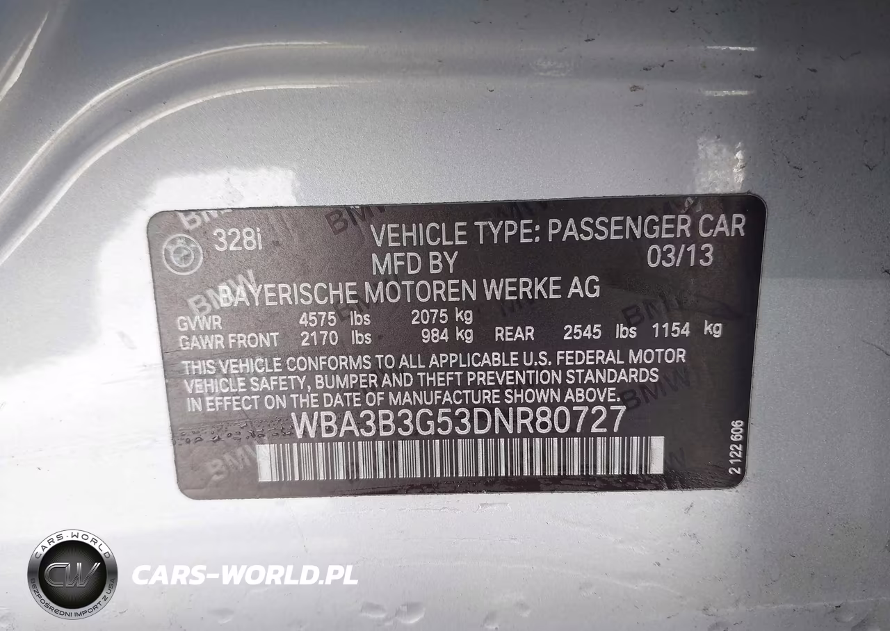 2013 BMW 328I xDrive VIN:WBA3B3G53DNR80727 - 9