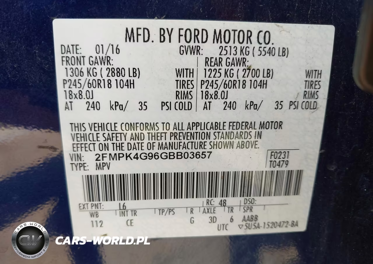 2016 Ford Edge Se VIN:2FMPK4G96GBB03657 - 9
