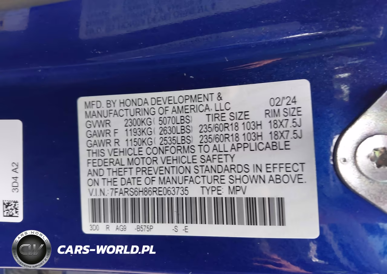 2024 Honda Cr-V Hybrid Sport-L VIN:7FARS6H86RE063735 - 9