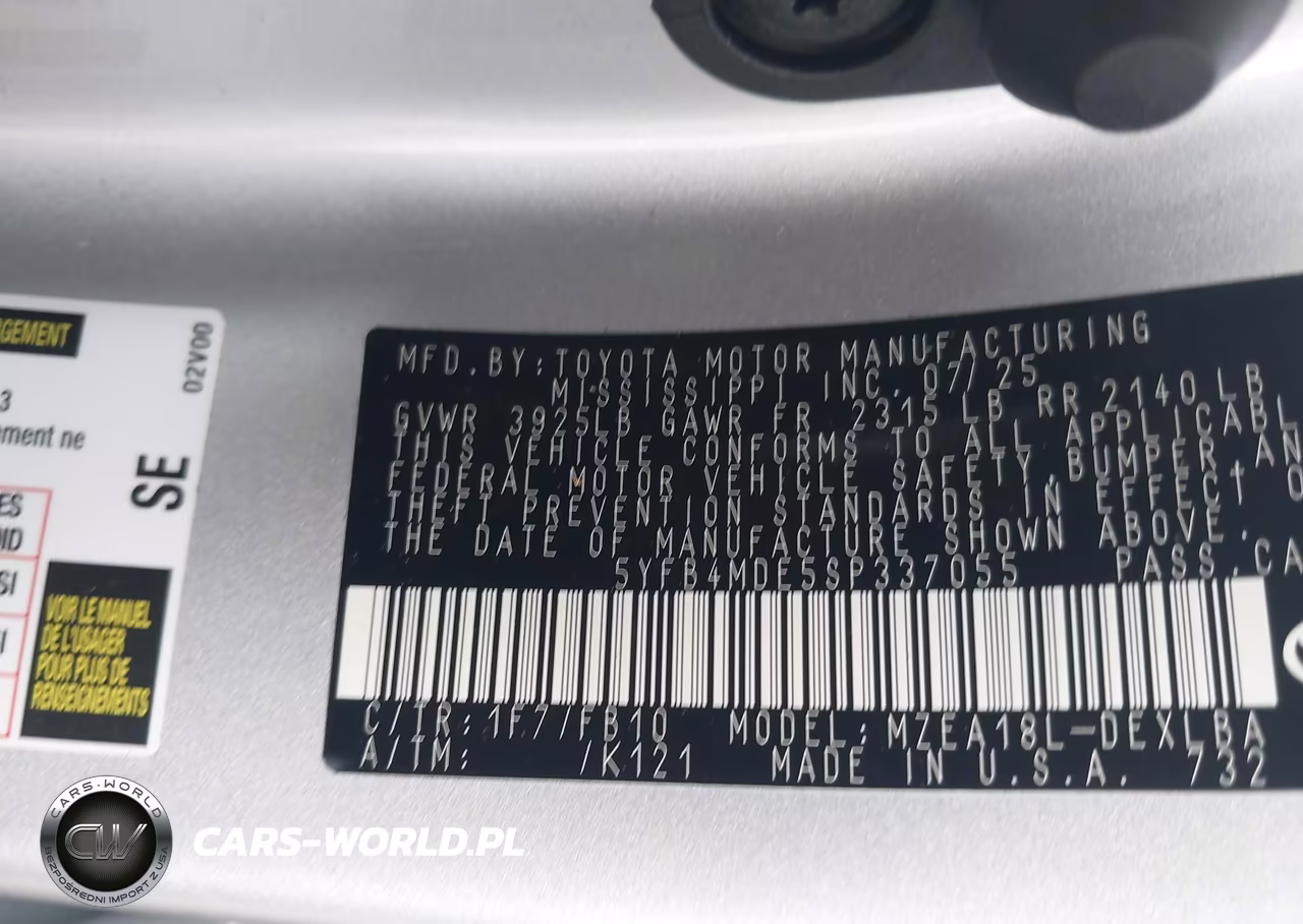 2025 Toyota Corolla Le VIN:5YFB4MDE5SP337055 - 9