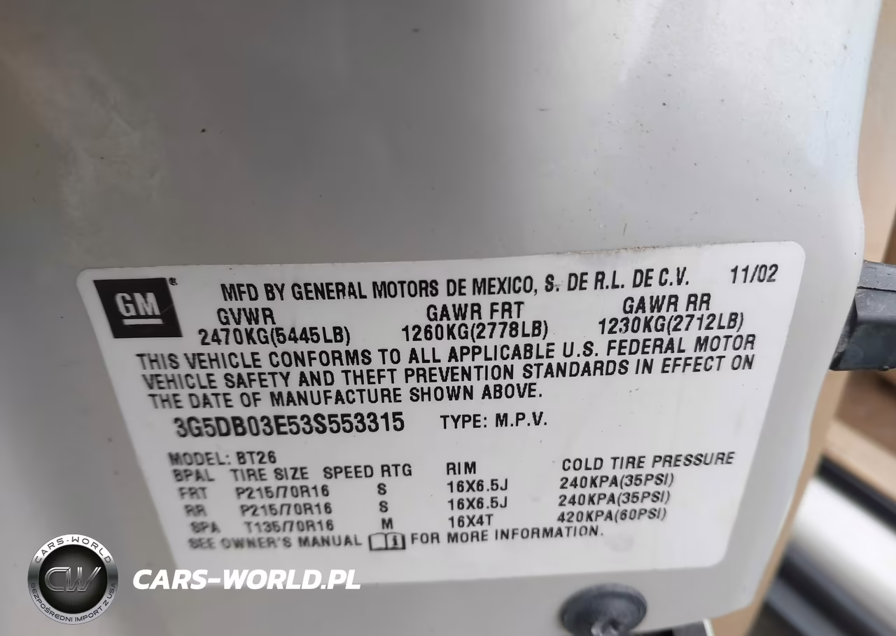 2003 Buick Rendezvous Cxl VIN:3G5DB03E53S553315 - 9
