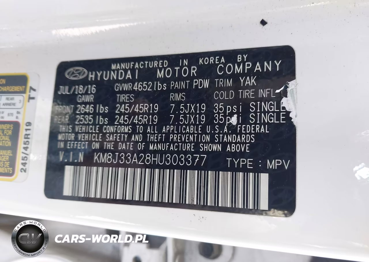 2017 Hyundai Tucson Limited VIN:KM8J33A28HU303377 - 9
